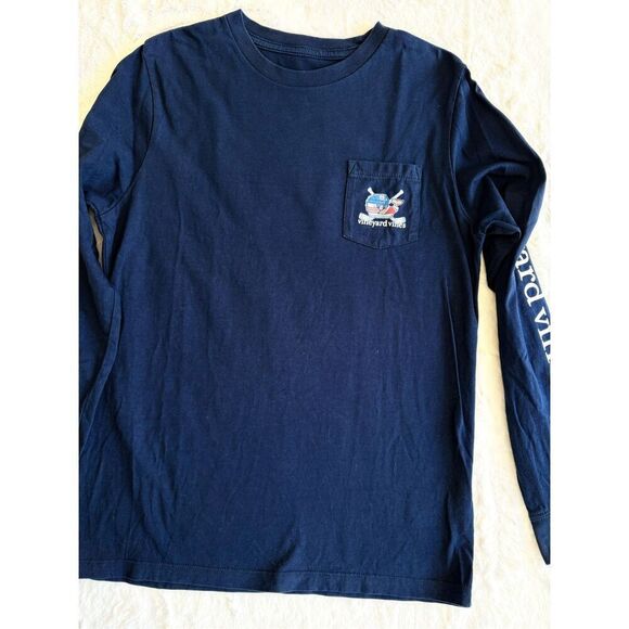 Vineyard Vines Hockey Long Sleeve Shirt Medium 12/14 - Picture 2 of 7